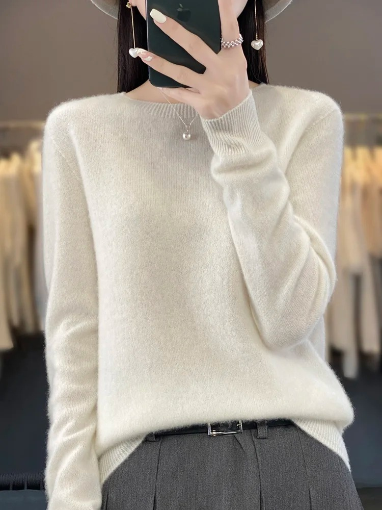 Lune London | Women's Cashmere Sweater Round Neck Soft Elegant Knit Sweater