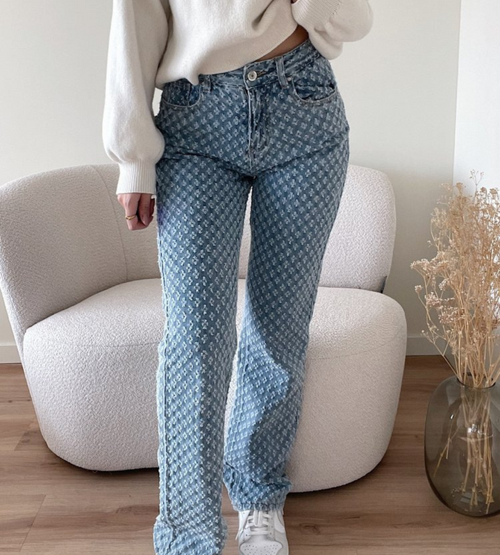 Lune London | Stylish Jeans with Diamond Pattern
