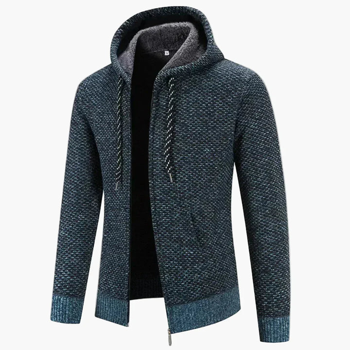 Lune London | Knitted Hoodie for Autumn and Winter - Comfortable Casual Hoodie with Zipper