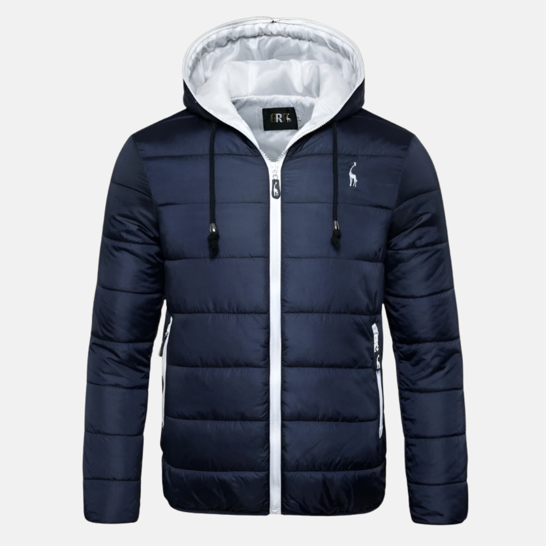 Lune London | Down jacket - regular fit - hood with drawstring - water-repellent - zipper closure