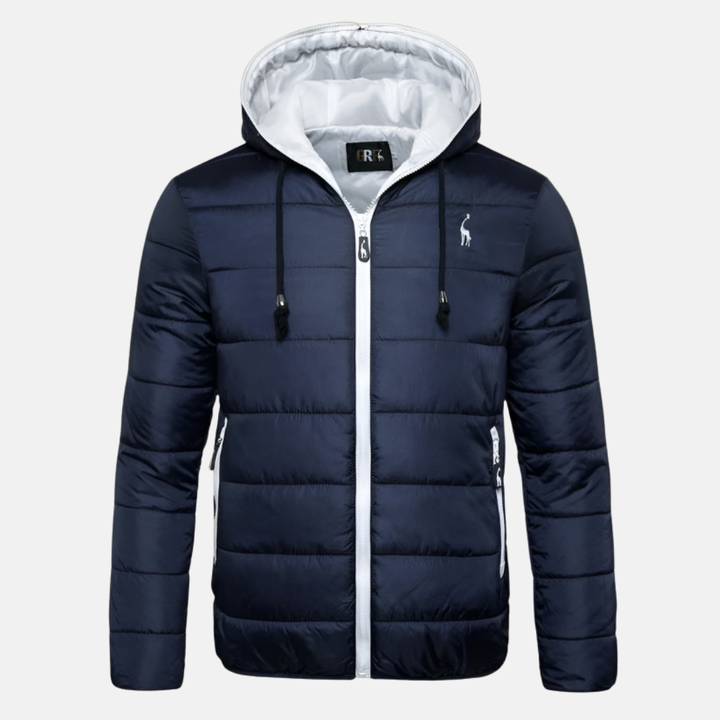 Lune London | Down jacket - regular fit - hood with drawstring - water-repellent - zipper closure