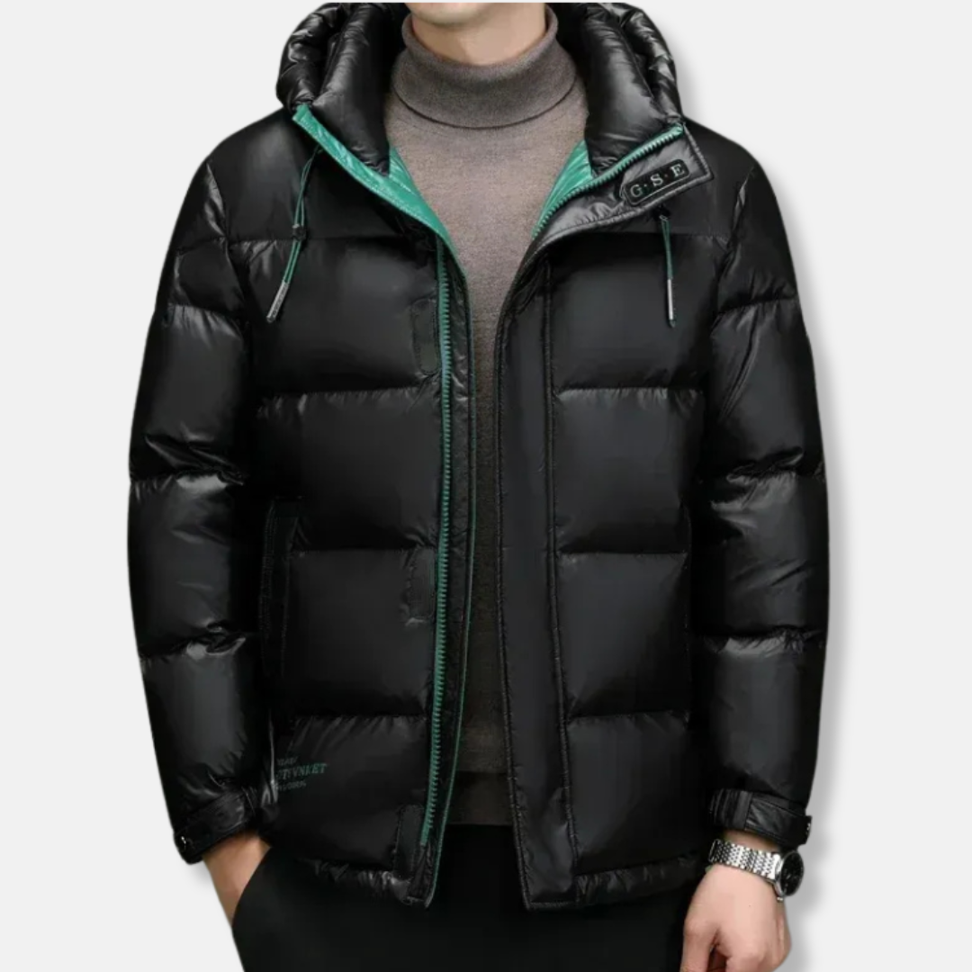 Lune London | Down jacket - Regular fit - With hood - Water-repellent - Zipper and button