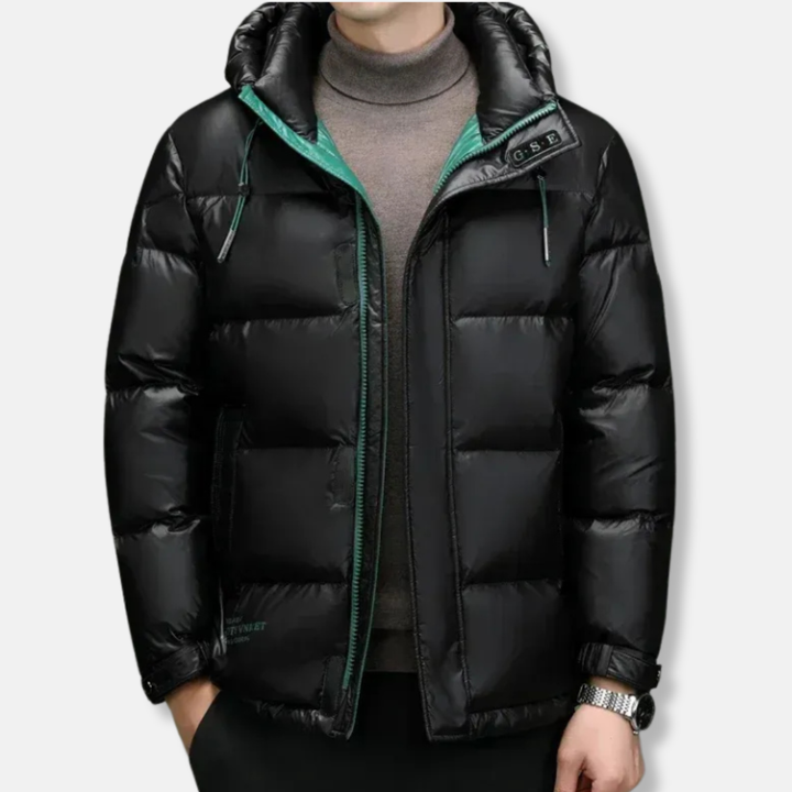 Lune London | Down jacket - Regular fit - With hood - Water-repellent - Zipper and button