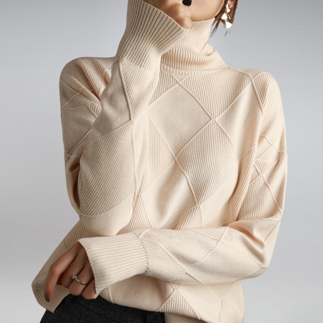 Lune London | Couture Turtleneck Sweater In Elegant Design