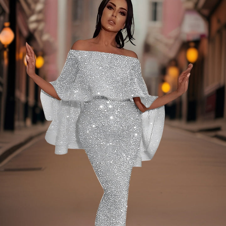 Lune London | Off-Shoulder-Dress with Ruffles