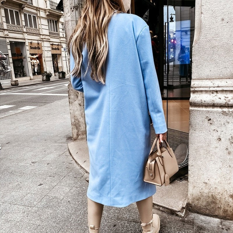 Lune London | Longer Women's Coat with Button Placket