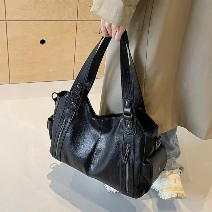 Lune London | Stylish Leather Handbag with Zipper