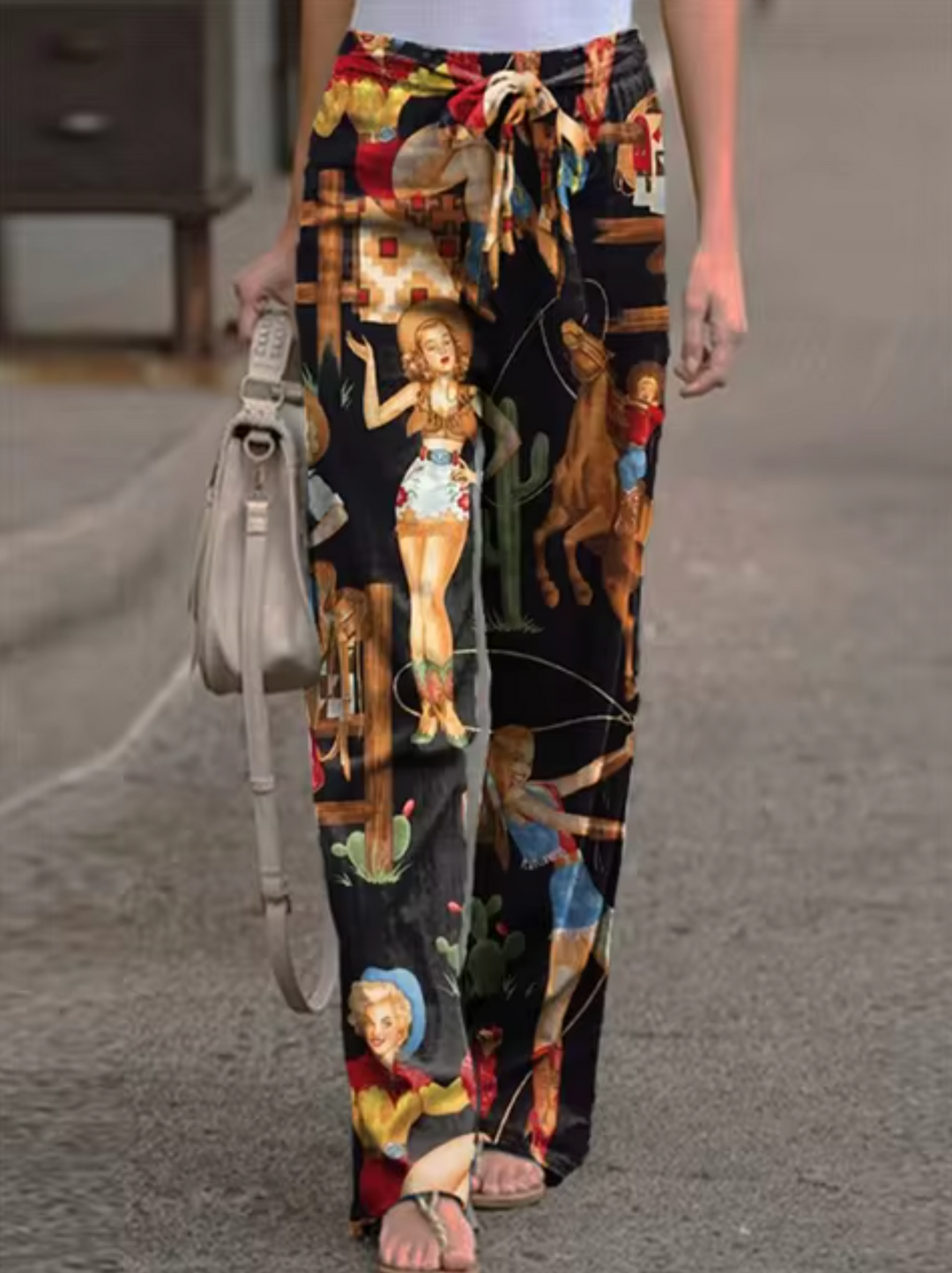 Lune London | Printed Cotton Jeans