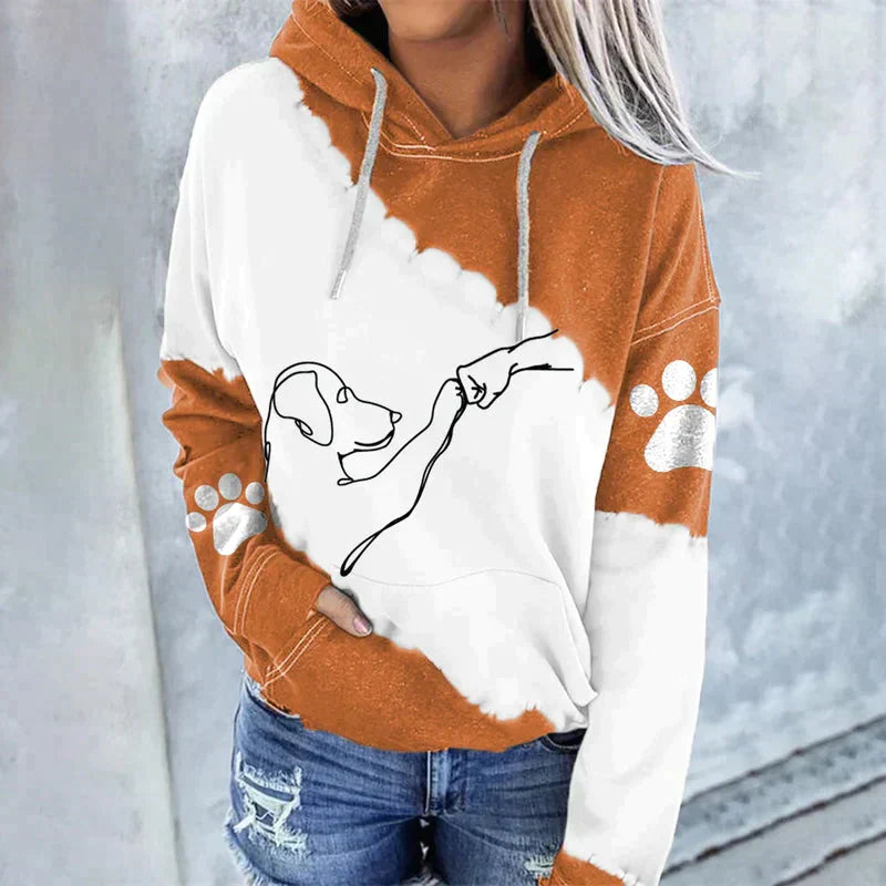 Lune London | Trendy loose hoodie with dog print