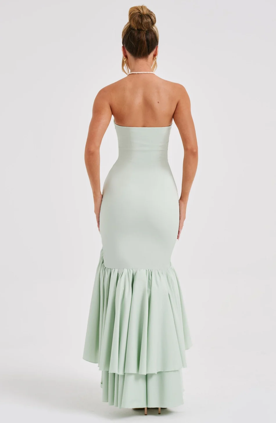 Lune London | Ruffles High Slit Dress