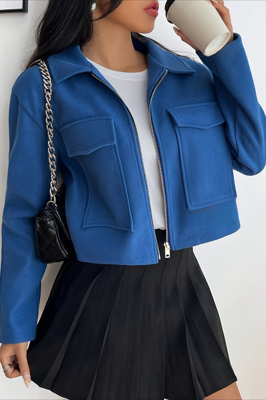 Lune London | Color Pre-wedged Zipper Sleeve Jacket