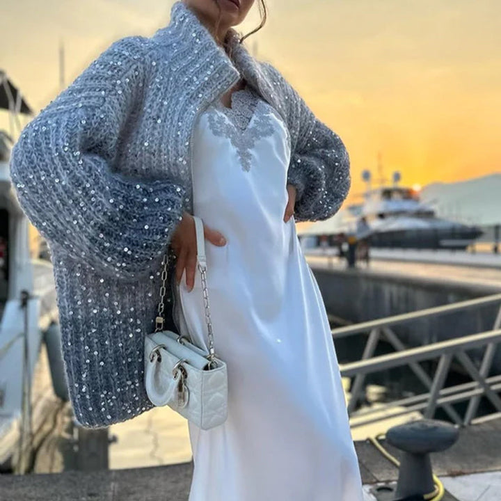 Lune London | Knit cardigan with glitter sequins