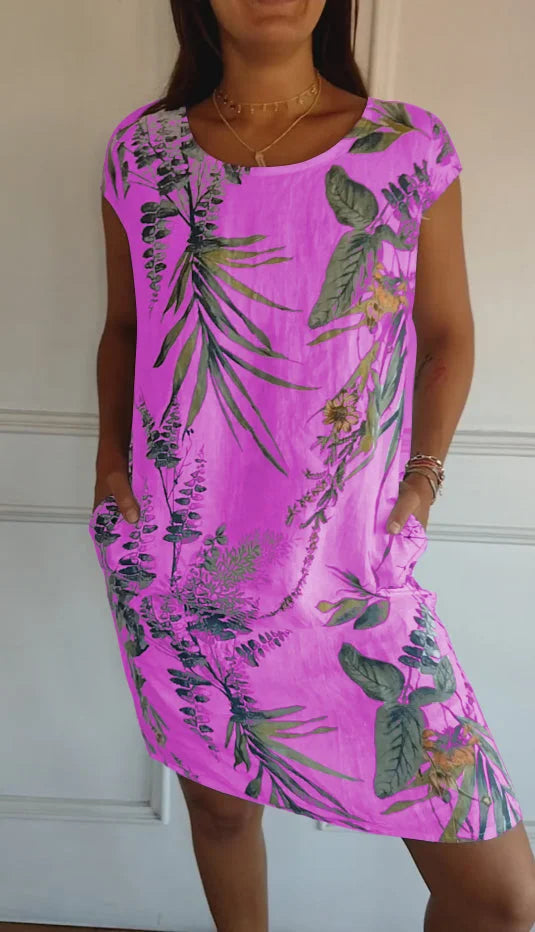 Lune London | Women Printed Cotton and Linen Dress