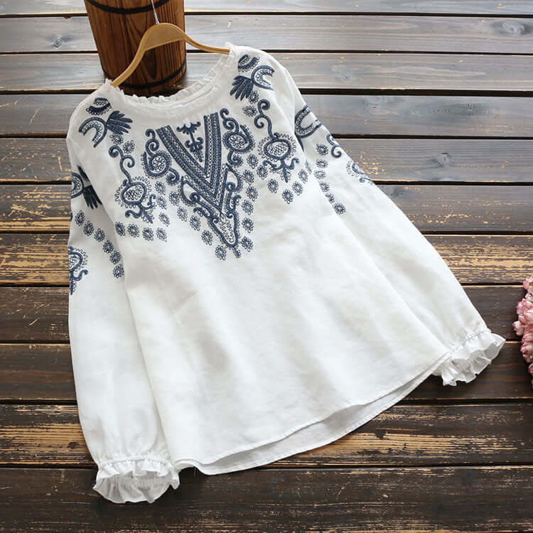 Lune London | Embroidered Round Neck Shirt