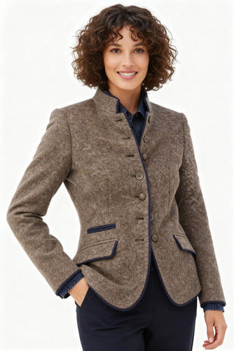 Lune London | Multi-Button Women's Jacket Made Of Wool with Color Combination