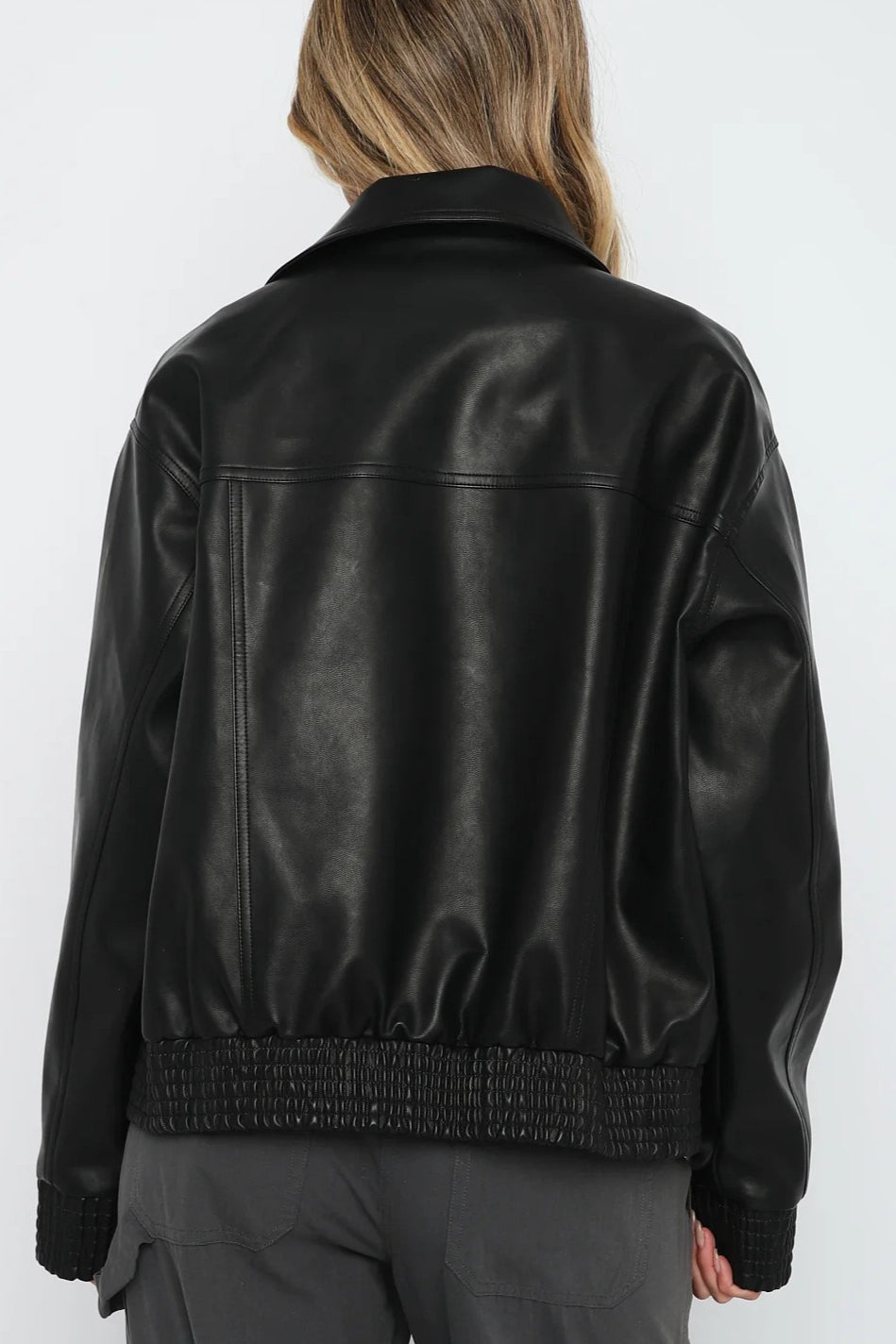 Lune London | Leather Baseball Jacket