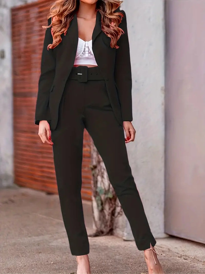 Lune London | Elegant set with open blazer and trousers