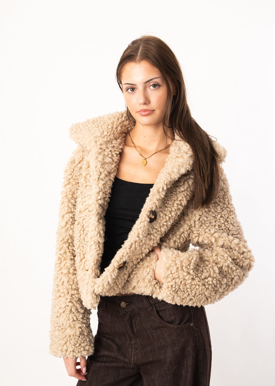 Lune London | Loose-fitting sheepskin jacket with curls