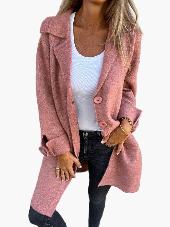 Lune London | Elegant Lapel Coat - Long trench coat for daily wear and the office