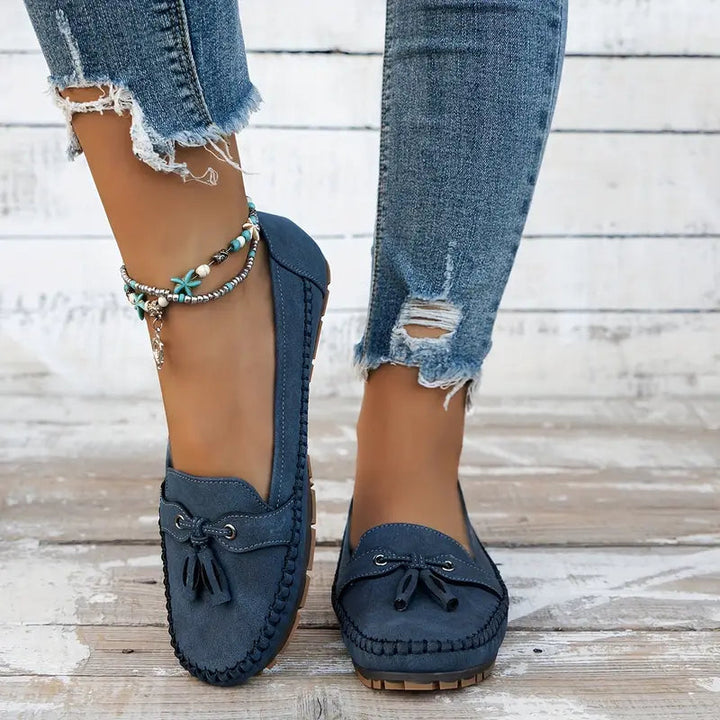Lune London | Classic Suede Loafers with Tassel Detail for Women