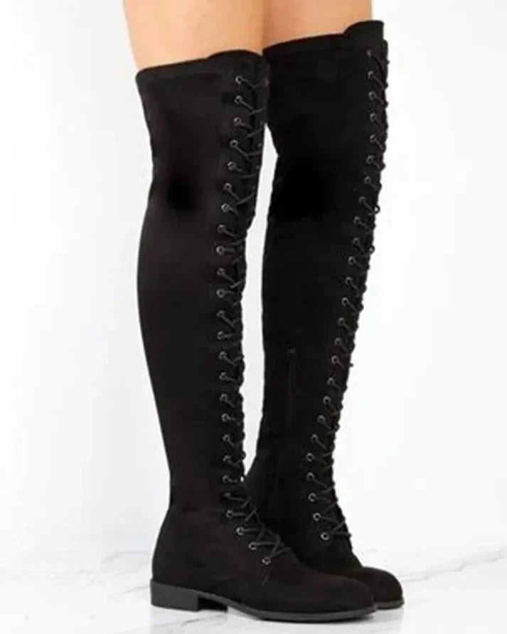 Lune London | Knee-Long Lace-Up Boots
