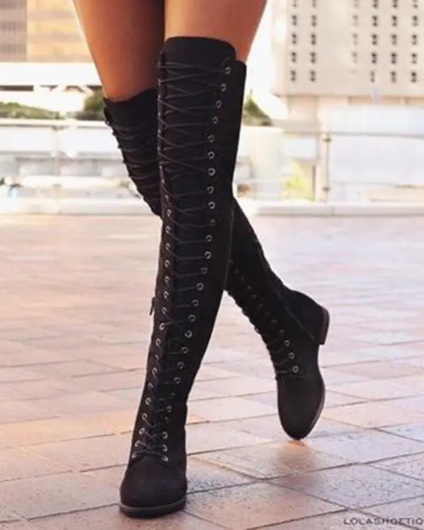 Lune London | Mid-calf lace-up boots