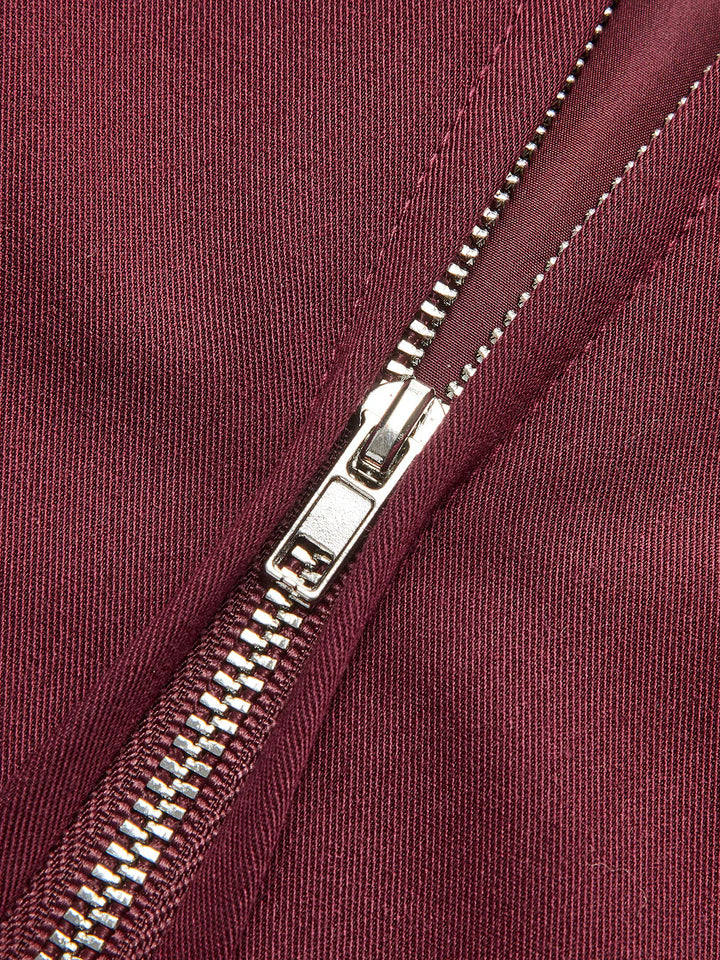 Lune London | Reversible Zipper Burgundy Jacket