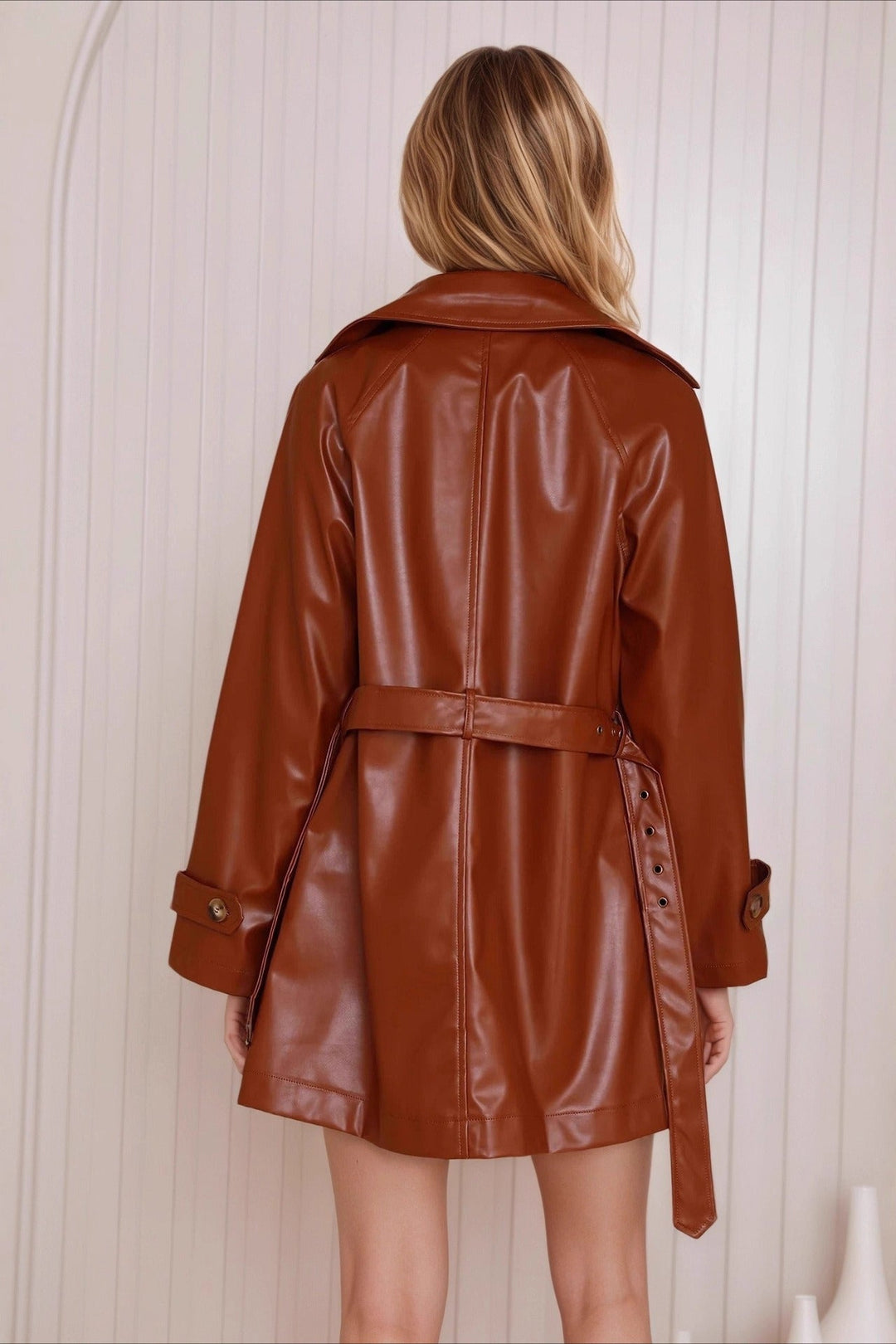 Lune London | PU Leather Long Jacket