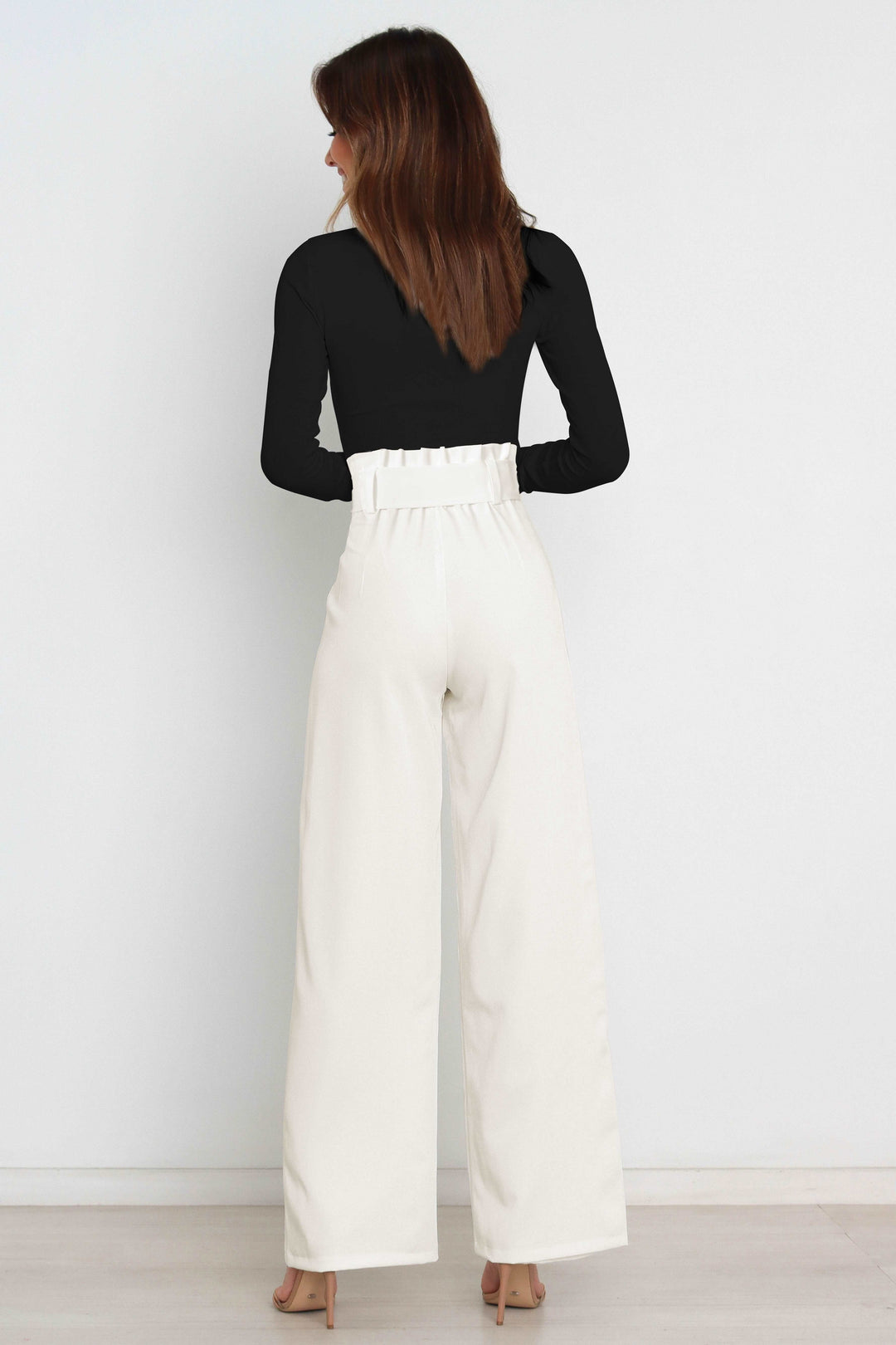 Lune London | High Waist Paperbag Pants with Bow Detail