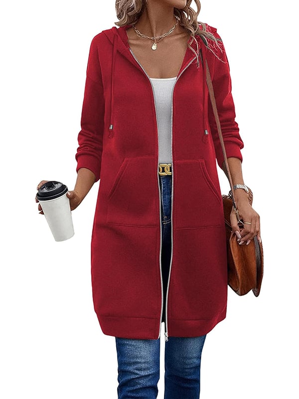 Lune London | Long hooded jacket with zipper