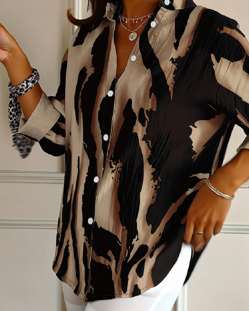 Lune London | Stand Collar Irregular Printed