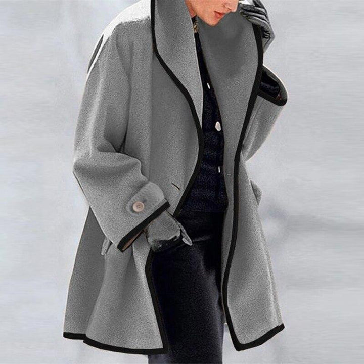 Lune London | Coat - Wool blend - Oversized fit - Draped collar - Long style