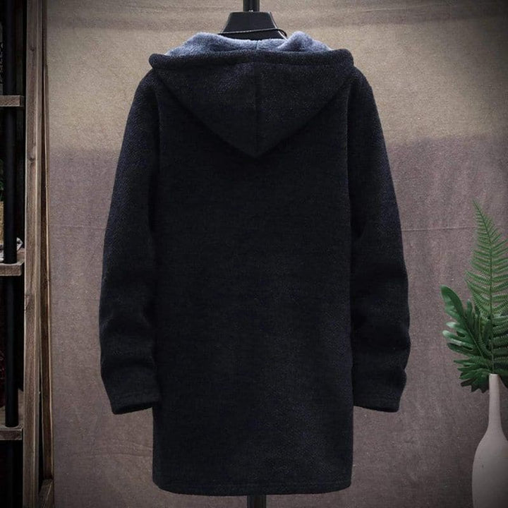 Lune London | Jacket - Wool Blend - Drawstring Hood - Lined and Warm - Zipper & Side Pockets
