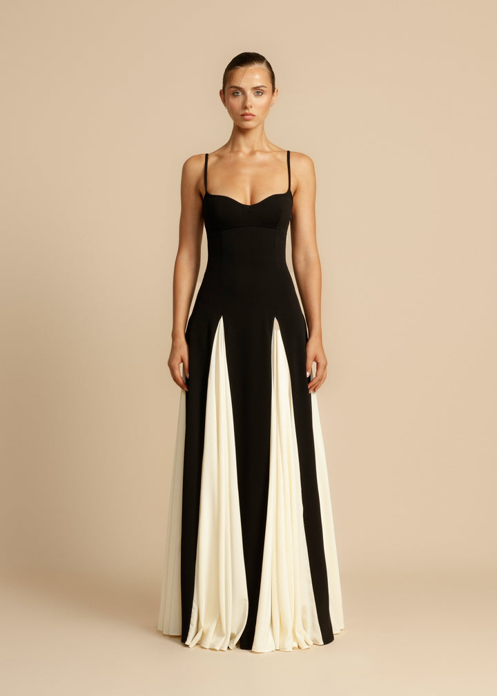 Lune London | Spaghetti strap maxi dress color blocks