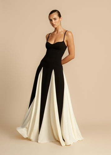 Lune London | Spaghetti strap maxi dress color blocks