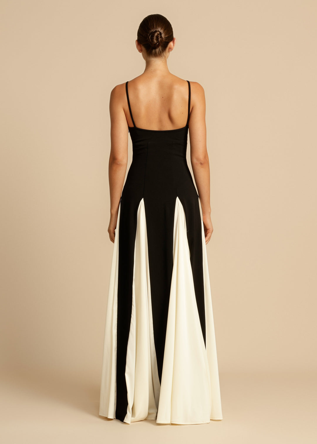 Lune London | Spaghetti Strap Color Block Swing Maxi Dress