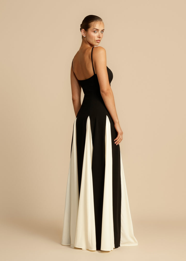 Lune London | Spaghetti strap maxi dress color blocks