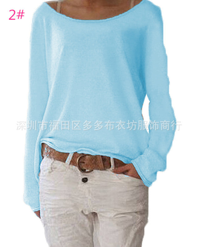 Casual and lightweight sweater for women with wide neckline Lune London