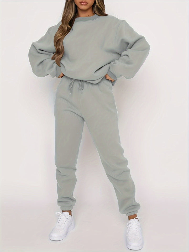Lune London | Jogging Set - Oversized Sweatshirt & High-Waisted Jogger - Soft & Comfortable