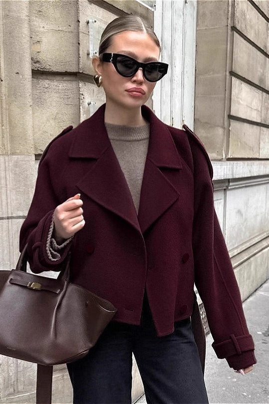 Lune London | Brown Wool Double-Breasted Jacket