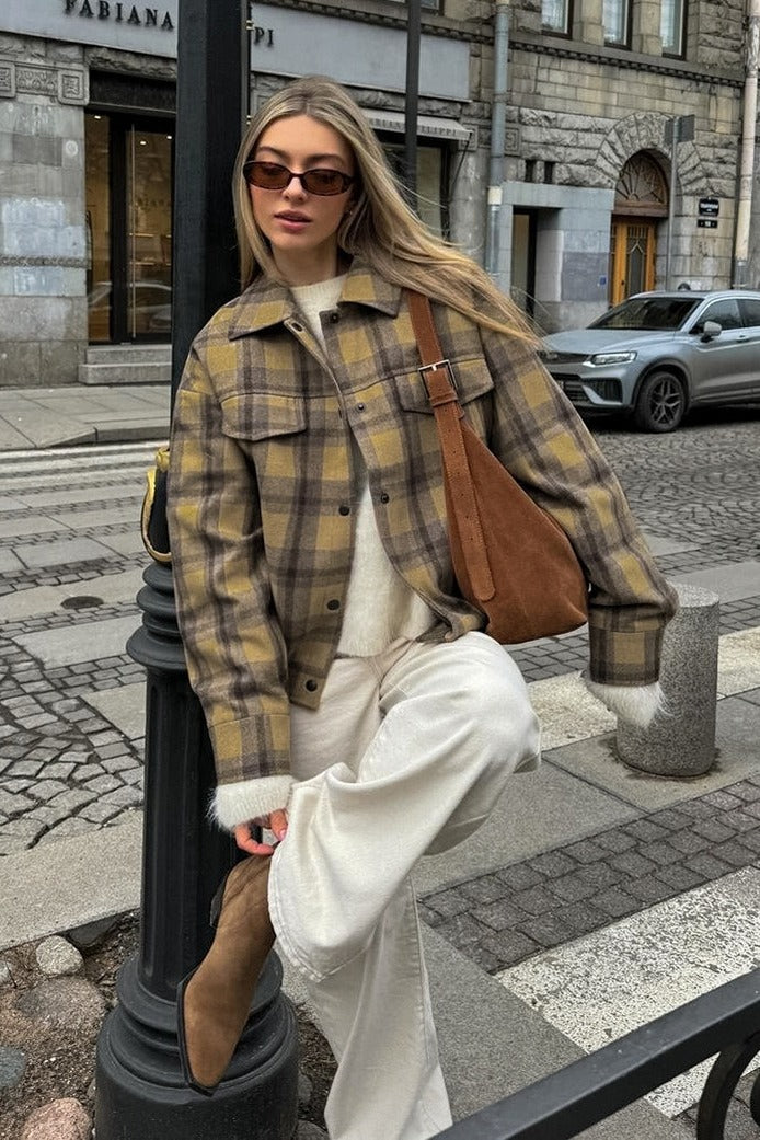 Lune London | Fit Check pattern wool coat jacket