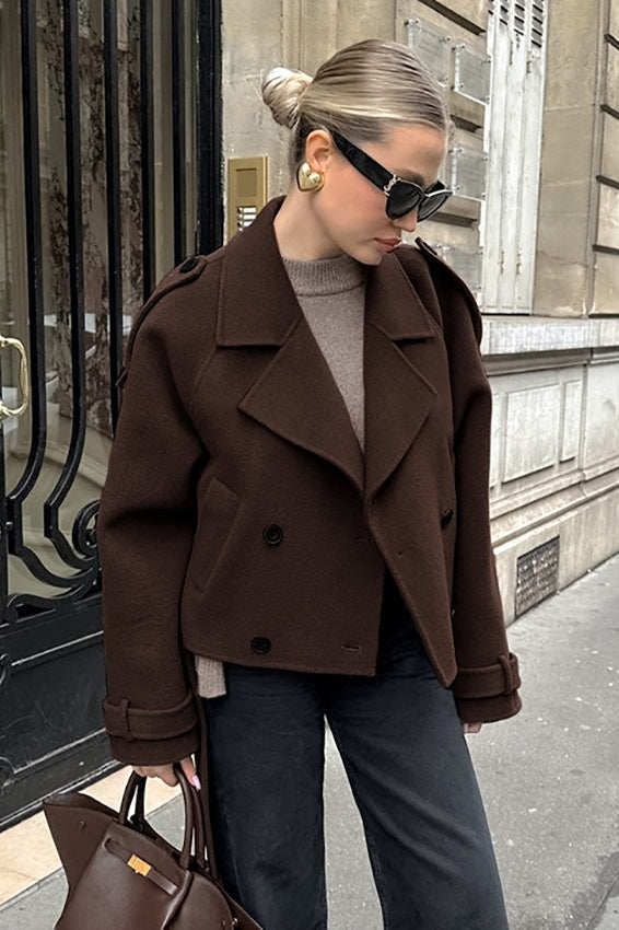 Lune London | Wool blend double-breasted jacket