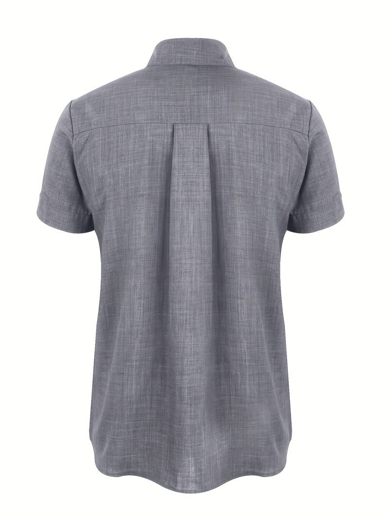 Chic und Stil | Classic Casual Short Sleeve Shirt with Buttons for Men