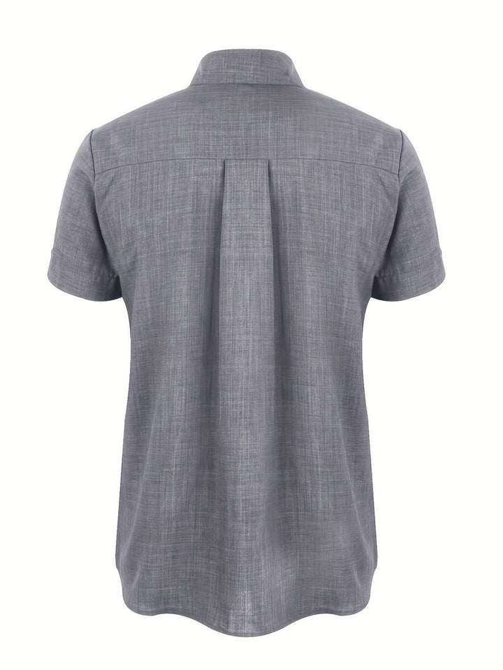 Chic und Stil | Classic Casual Short Sleeve Shirt with Buttons for Men