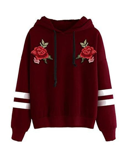 Sweat-shirt pour femmes avec broderie rose de haute qualité Chic & Stil