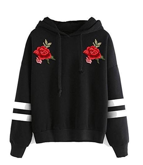 Sweat-shirt pour femmes avec broderie rose de haute qualité Chic & Stil