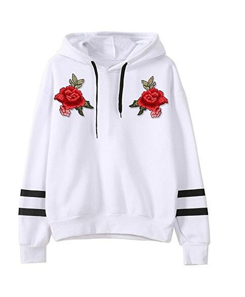 Sweat-shirt pour femmes avec broderie rose de haute qualité Chic & Stil