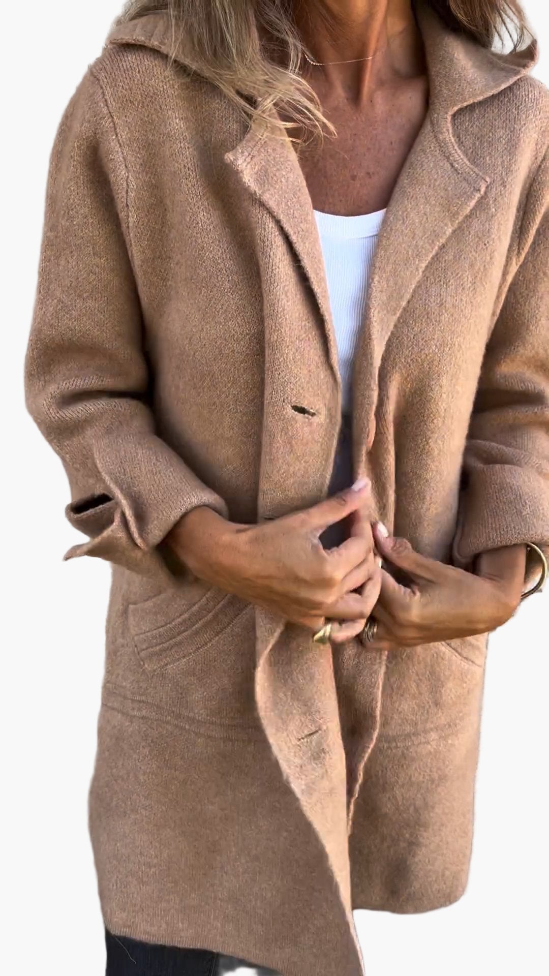 Lune London | Elegant Lapel Coat - Long trench coat for daily wear and the office