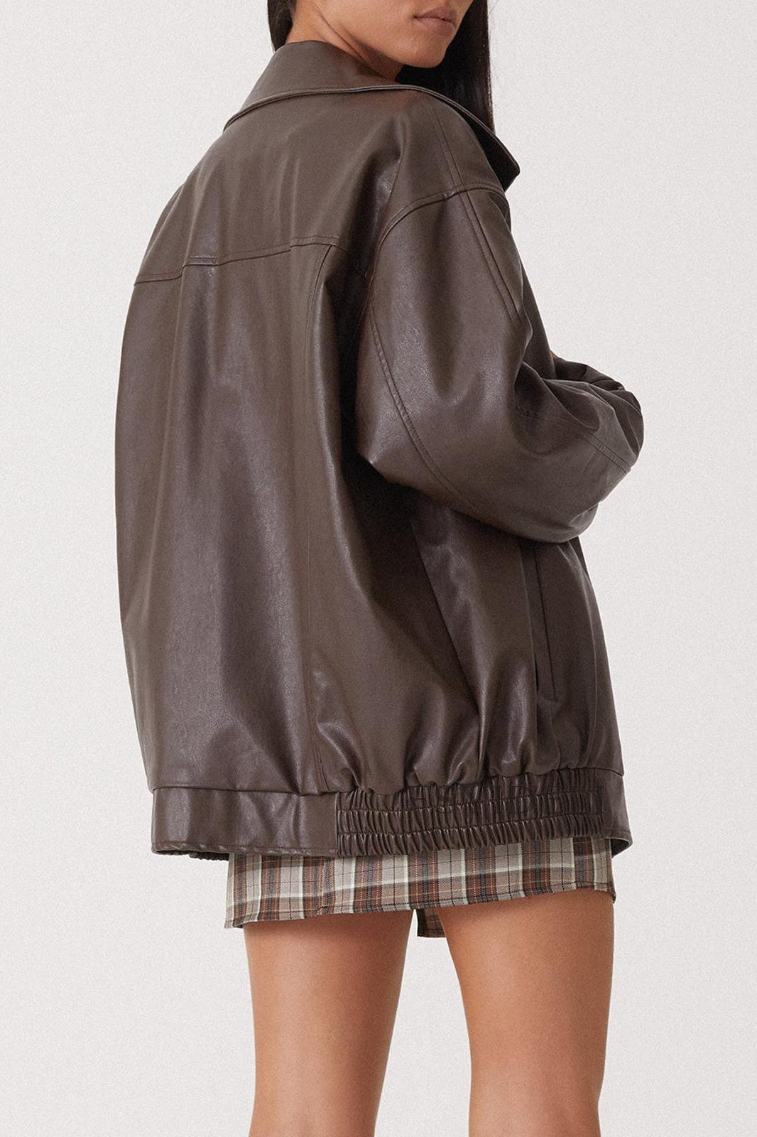 Lune London | Leather Bomber Jacket
