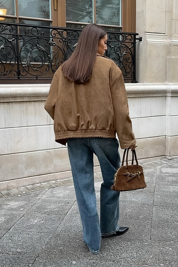 Lune London | Khaki Suede Collar Jacket